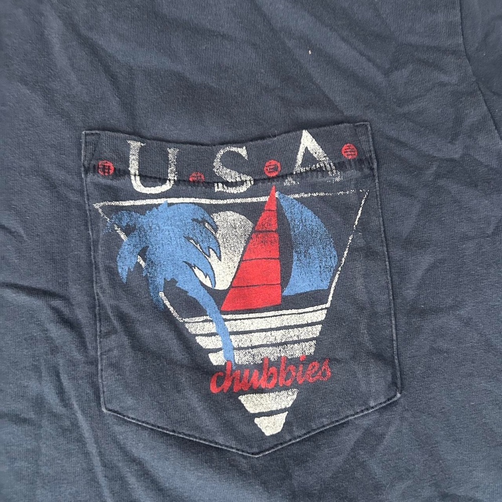 Chubbies Men's Navy and Blue T-shirt - Picture 2 of 3